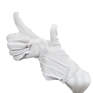 Gants de parade maçonniques 100 % coton, personnalisés, blancs, pour garde d'honneur - Product Image 3