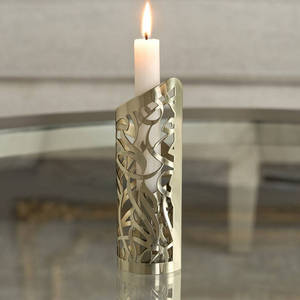 Support de bougie en laiton en gros avec motif de calligraphie arabe pour la décoration intérieure - Product Image 1