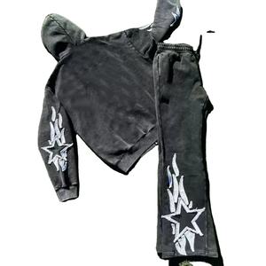 Fabricantes de Chándales Deportivos con Cierre y Lavado Ácido para Hombre, Chándales Holgados Extra Grandes para Hombre, Ropa Deportiva Lisa con Cierre y Hombros Caídos para Hombre - Product Image 6