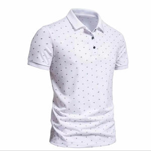 เสื้อโปโลพิมพ์ลายตามสั่ง สั่งซื้อจำนวนมาก เสื้อโปโลฤดูร้อนน้ำหนักเบา เสื้อโปโลคอริบบ์คลาสสิก เสื้อโปโลเนื้อหนาทนทานสำหรับทำงาน - Product Image 2