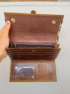 กระเป๋าสตางค์หนังขนเฟอร์แท้มีสไตล์,กระเป๋าใส่บัตรใช้ได้หลายใบกระเป๋าคลัทช์งานราตรีมีขนหลายชิ้นแนววินเทจ - Product Image 2