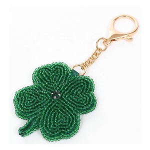 Glass Beaded Flower Design Bag Charm Keychain Hold to Keys or Bag Charm Key Chains for Bag Purse <b>Backpacks</b> for Girls Accessory - Product Image 3