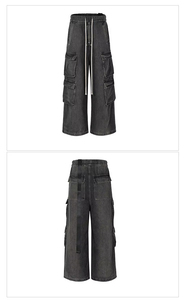 Pantalon en jean noir ample pour homme, coupe originale, nouvelle collection, style designer, pantalon en denim baggy pour grands garçons, style Polar Skate - Product Image 4