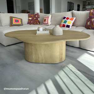 Mesa de Centro Vandana Aston Grand de Madera de Mango Color Nube - Product Image 5