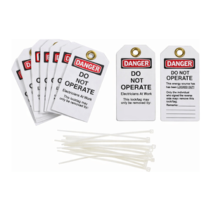 Etiquetas de bloqueo Brady Danger No Operar para áreas de trabajo eléctrico - Product Image 2