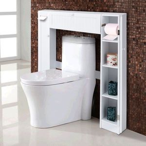 Mobiletto in Legno per Bagno da Posizionare Sopra il WC, Scaffali per Bagno - Product Image 2