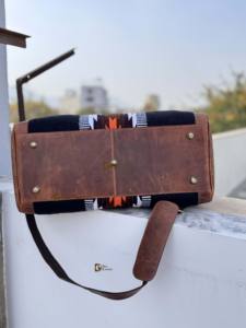 Nouveauté 2026 : Sacs de voyage en cuir véritable style vintage aztèque, motif western, grands sacs de voyage multi-usages - Product Image 5