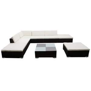Conjunto de Muebles de Jardín en Color Crema, Blanco y Marrón - Product Image 2