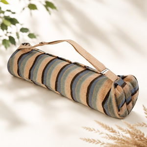 Bolsa de Yoga personalizada de alta calidad, bolsa de lona de yute y algodón con cremallera, colchoneta de Yoga, bolsa de transporte con asa - Product Image 1