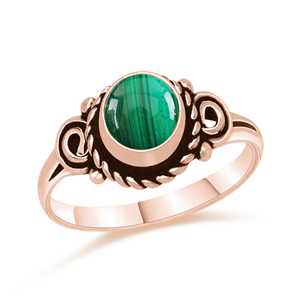Bague en malachite naturelle ajustable, pierre précieuse authentique, bague en cristal de malachite réglable - Product Image 1