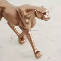 Grande statue de tigre, léopard, gorille, lion en aluminium coulé, écologique, décoration d'intérieur, design moderne, utilisation en intérieur, Impex