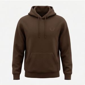 Sudadera con capucha de algodón extragrande teñida lisa con logo bordado personalizado para pedidos de promoción de marca, ajuste suave, color personalizado - Product Image 1
