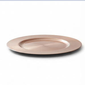 Assiettes de présentation en cuivre au design exquis pour restaurants, vente en gros, assiettes de présentation métalliques de forme arrondie - Product Image 3
