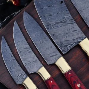 Ensemble de couteaux de cuisine de luxe avec lames en acier inoxydable de haute qualité, manches lisses et confortables pour la cuisine professionnelle des chefs - Product Image 2