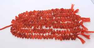 Cuentas de cornalina natural lisas en forma de lágrima de 6x9-7x11 mm, cuentas de cornalina en forma de lágrima, cuentas de cornalina en forma de gota para la fabricación de joyería, 8 pulgadas - Product Image 5