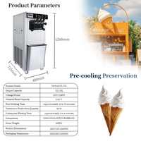 Solution complète pour glacier : Machine à glace molle commerciale en acier inoxydable certifiée Energy Star, garantie 1 an