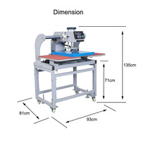 Presse à chaud semi-automatique pneumatique DTF à double station 40x60cm pour sublimation sur T-shirts et vinyle, OEM