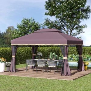 Gazebo e Pergola Elegante 3x4m per Patio e Intrattenimento all'Aperto - Product Image 1