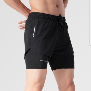 Pantalones Cortos Deportivos 2 en 1 de Poliéster de Secado Rápido, Pantalones Cortos de Compresión para Correr, Pantalones Cortos Deportivos Ajustados para Hombre, Ropa Deportiva - Product Image 2