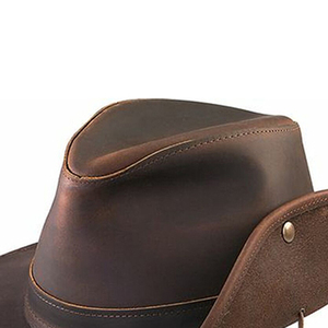 Chapeau de cowboy en cuir pour hommes et femmes, chapeau de sport occidental personnalisé, réglable, fabrication OEM ODM, personnalisation de la marque - Product Image 6