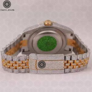 Montre de luxe Charm_Jewells en acier inoxydable, cadran analogique en verre, mouvement mécanique 38 mm, résistance à l'eau 10 bars, date automatique, unisexe - Product Image 4