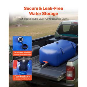 "30 Gallon RV Water <b>Storage</b> Bladder Large Capacity <b>Collapsible</b> Leakproof Portable Soft Water Container" - Product Image 4