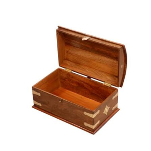 Caja de Joyería de Madera Vintage con Logotipo Personalizado, con Incrustaciones de Latón, Caja de Almacenamiento de Madera Maciza Hecha a Mano, Caja de Embalaje de Joyería de Lujo al por Mayor - Product Image 1