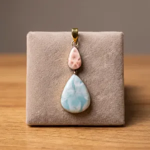 Pendentif en laiton avec pierre précieuse Larimar bleue, bijoux en pierre bleue océanique pour la fabrication de colliers, fournitures de bijoux artisanaux en pierres précieuses en gros - Product Image 5