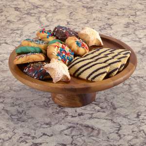 Support à gâteau rond en bois, fait main et écologique, pour usage en boulangerie - Product Image 2