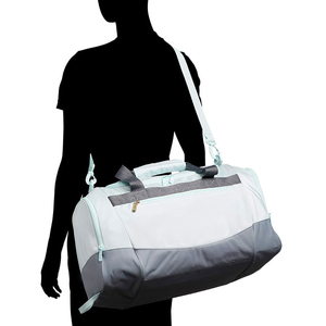 Bolsa de Lona Personalizada Gris y Negra de 30-40L con Correa Ajustable y Cierre de Cremallera, Unisex, Informal, para Viajes y Gimnasio - Product Image 6