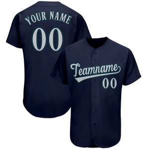 Wholesale <b>Heat</b>-Transfer Plain Blank Baseball Jersey T-Shirt Custom Baseball Jerseys Breathable 100% Polyester Softball Jersey - Product Image 1