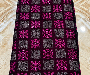 Embroidered Velvet <b>Fabric</b> Velvet <b>Fabric</b> for Dress Velvet Lace <b>Fabric</b> for African Fashion Abaya Kaftan Garment Export EU UK Buyer - Product Image 1