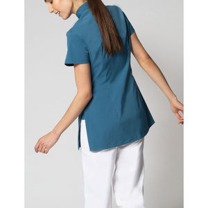 Nouvelle Tunique de Salon de Beauté Personnalisée, Uniforme Élastique pour Manucure et Spa, Blouse de Travail avec Dentelle Ajustable Tricotée pour Femmes Grandes Tailles - Product Image 2