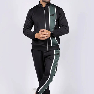 Conjunto Deportivo Color Block para Hombre |   Chaqueta deportiva con cremallera y pantalones deportivos a juego |   Proveedor de Ropa Deportiva Activa Personalizada de Poliéster - Product Image 3