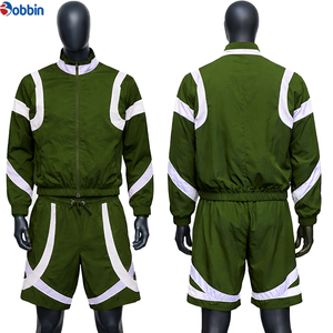 Conjunto Deportivo de Verano para Hombre, 2 Piezas, Transpirable, Chaqueta y Pantalones Cortos, Personalizable con Logotipo, Estilo Casual y Atlético - Product Image 5