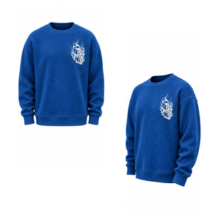 Sudadera de punto gofrado para hombre, cuello redondo, texturizada, manga larga, informal, térmica, jersey, fabricante OEM de ropa deportiva personalizada - Product Image 5