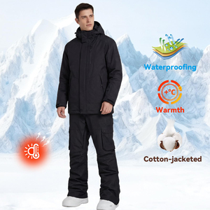Traje de Esquí de Invierno Hecho a Medida en Fábrica, Chaqueta y Pantalones Impermeables para la Nieve, Conjunto Térmico para Clima Frío, Ropa Deportiva para Snowboard - Product Image 4