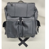Sac à dos pour ordinateur portable en cuir véritable de haute qualité 20-35L Fermeture éclair Doublure en polyester imperméable Voyage d'affaires Usage quotidien Unisexe