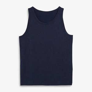 Camiseta de Tirantes para Hombre, Cuello Redondo, Manga Corta, 100% Algodón, Tejido de Punto, Lavado, Informal, Verano - Product Image 1