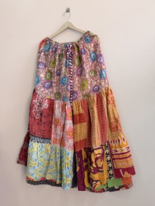 Hippie Wide Leg <b>Harem</b> Palazo <b>Pants</b> Vintage Kantha Pajama - Product Image 3