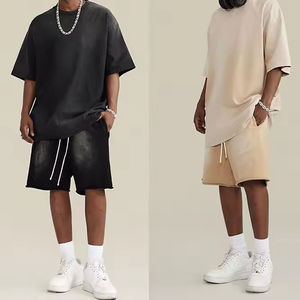 Ensemble short et t-shirt en coton délavé effet soleil pour homme – Qualité supérieure – Collection été - Product Image 6