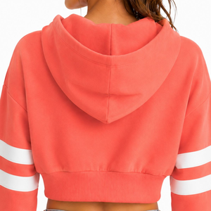 Women <b>Cropped</b> <b>Zip</b> Hoodie Casual Streetwear Soft Touch Trend Inspired Everyday Essential Premium Comfort Modern Style Lightweight - Product Image 4