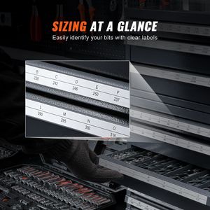 Armadietto Dispenser a Tre Cassetti per Punte da Trapano da 1/16 a 1/2 Pollice, Organizzatore a Cinque Cassetti per Armadietti Portautensili - Product Image 4