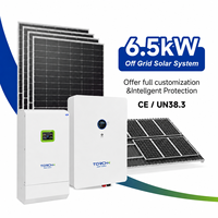 Sistem Tenaga Surya 6kW 6.5kW 7kW Set Lengkap Sistem Surya Independen Sistem PV Off Grid untuk Pasokan Listrik Rumah Kecil