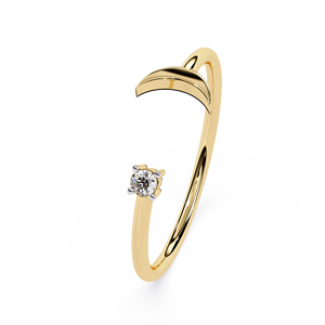 Natural Round diamond shape Mermaid Tail <b>Open</b> <b>Ring</b> 18k Yellow Engagement <b>Ring</b> Fashion Jewelry Popular Custom Fine Jewelry - Product Image 2