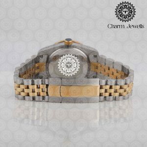 Reloj de Lujo para Hombre Charm Jewells, Acero Inoxidable, Esfera de 40 mm, Movimiento Mecánico Analógico, Brazalete con Incrustaciones de Diamantes, Resistente al Agua 10 Bar - Product Image 6