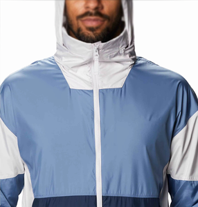 Chaqueta Deportiva con Capucha para Hombre, Diseño Color Block, Cierre de Cremallera, Cortavientos, Casual, Otoño, Poliéster, Corte Regular - Product Image 4