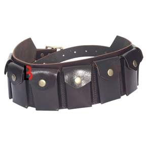 Ceinture à munitions réglable en cuir de vachette pour la chasse et le tir - Product Image 6