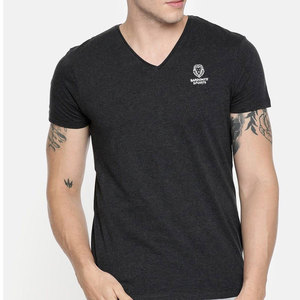 Camisetas de Cuello en V para Hombre, Algodón Suave Premium, Tejido Sólido, Casual, Manga Corta, Transpirable, Secado Rápido, Verano, Ejercicio, Gimnasio, Moda - Product Image 1