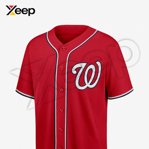 XEEP Customize Men's Adult Baseball Jersey XC-BBU-15 Short Sleeve Breathable Polyester Performance Athletic Fit Training <b>Game</b> - Product Image 1